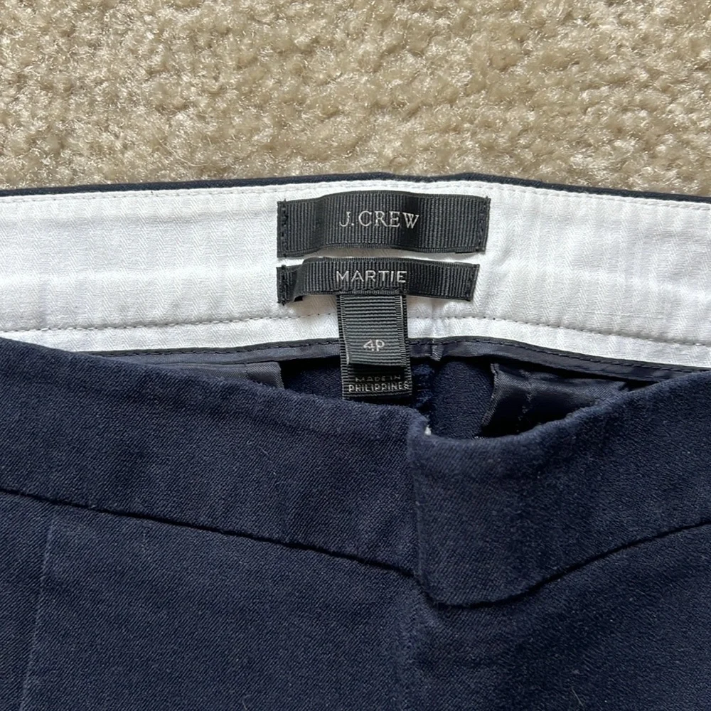 J. Crew Martie Navy Ankle Pants